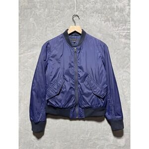 Uniqlo‎ Women's Bomber Jacket Size Small Dark Purple Zip Up Lightweight Coat